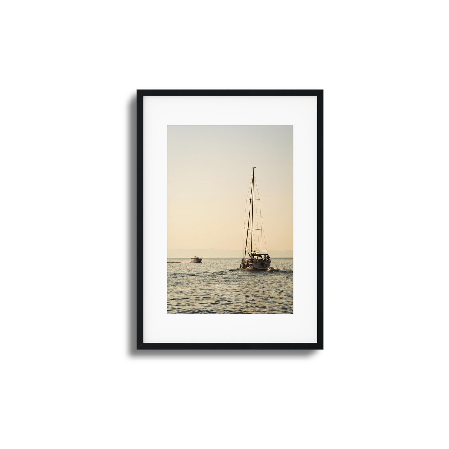 Sailboat at Sunset Framed Art