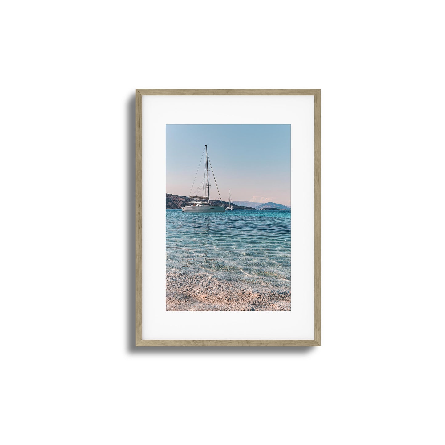 Sailboats & Crystal Water Framed Art