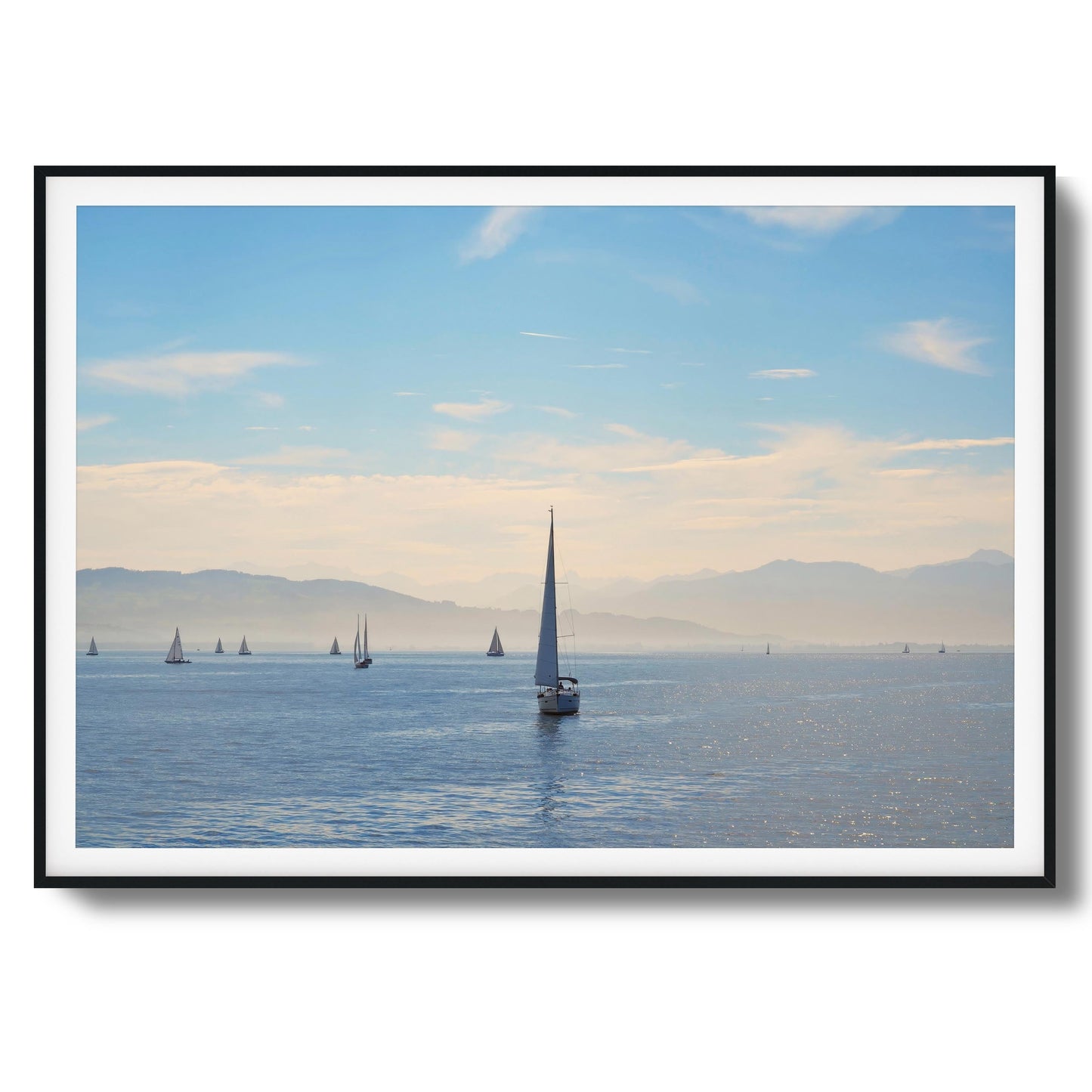 Sailboats on Tranquil Waters Art
