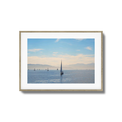 Sailboats on Tranquil Waters Art