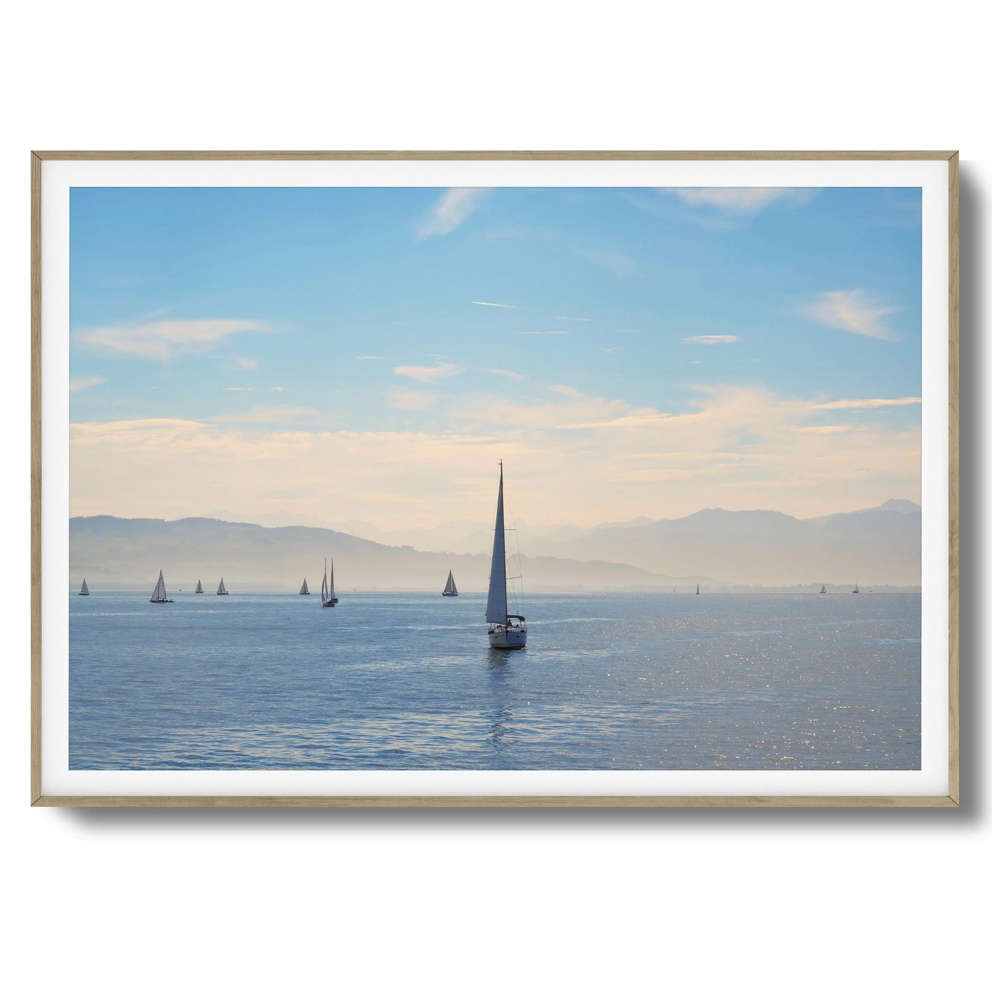 Sailboats on Tranquil Waters Art