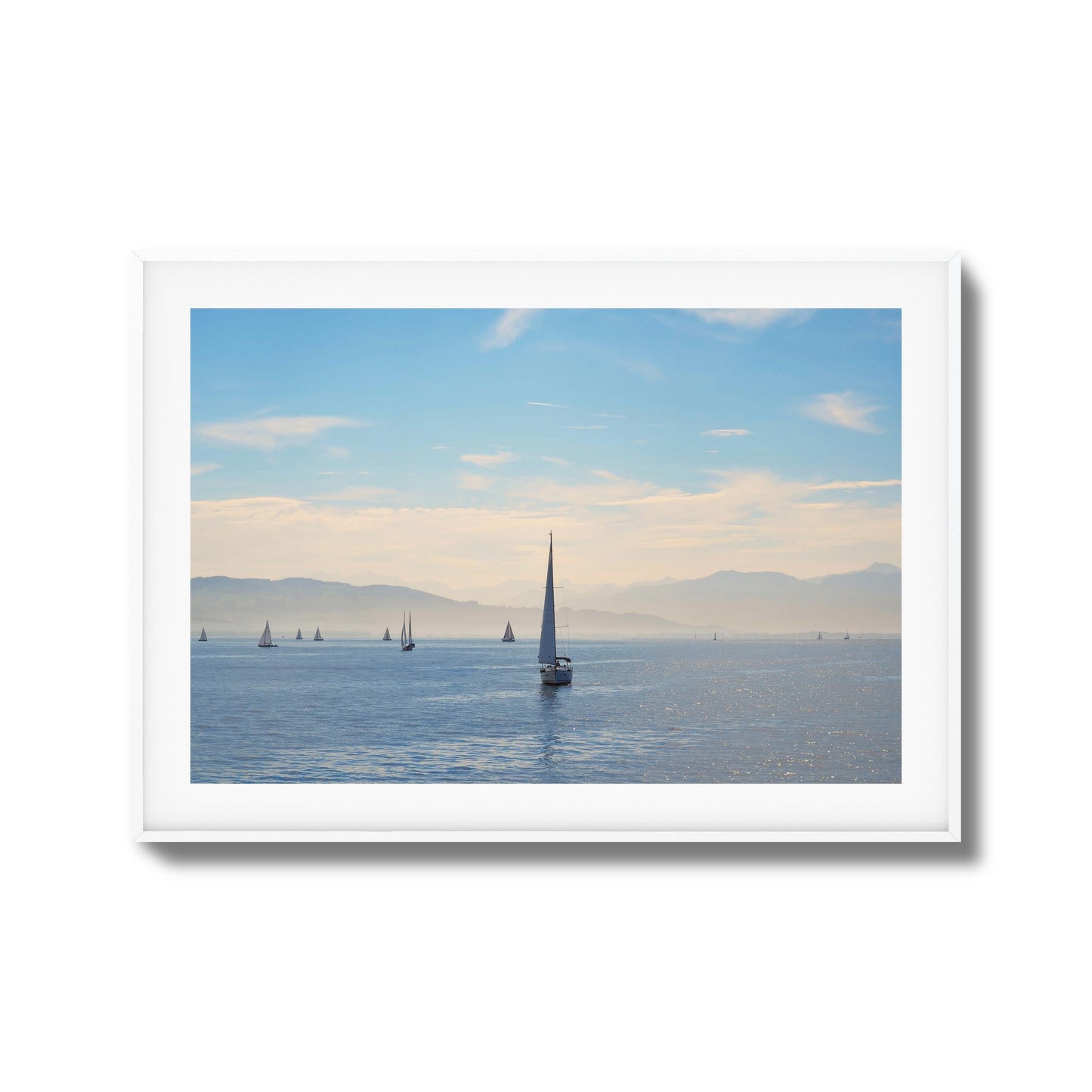 Sailboats on Tranquil Waters Art