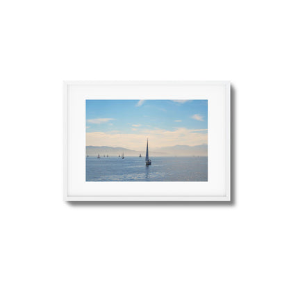 Sailboats on Tranquil Waters Art