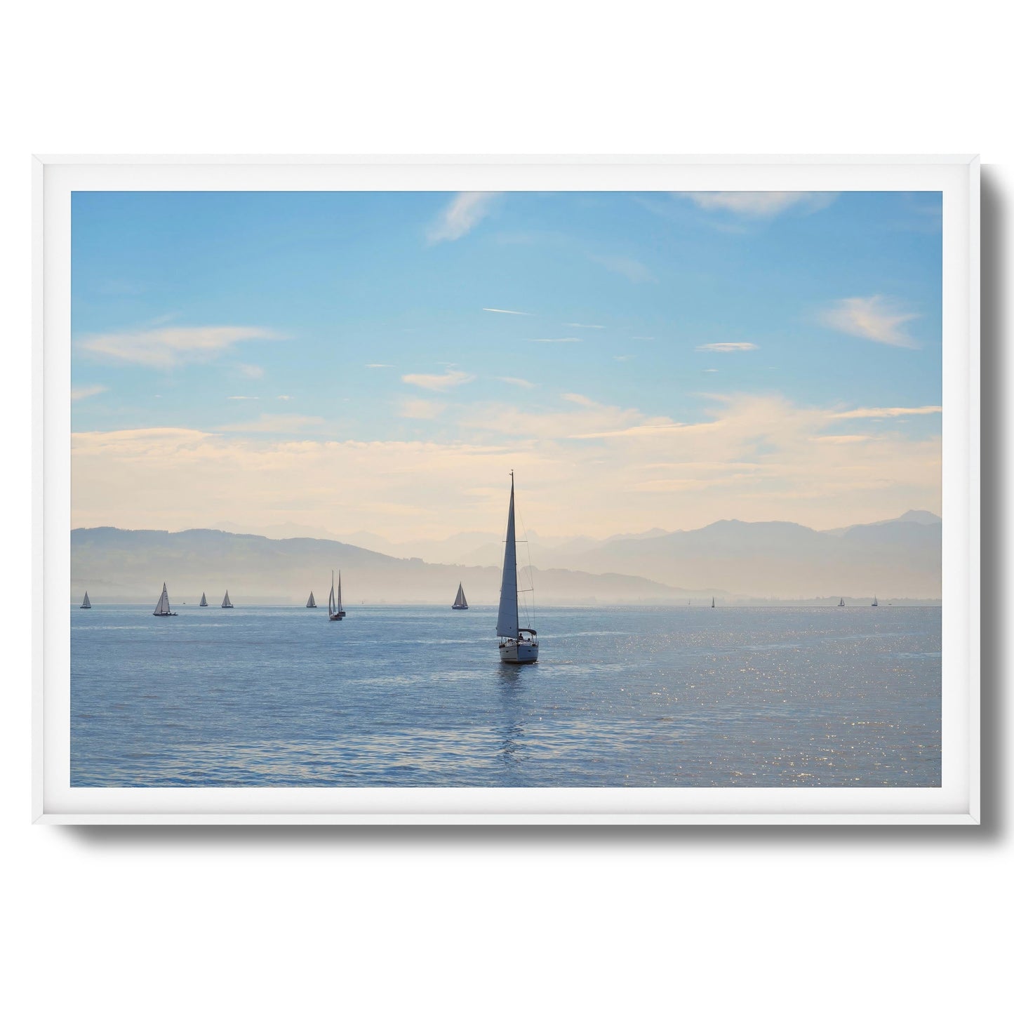Sailboats on Tranquil Waters Art