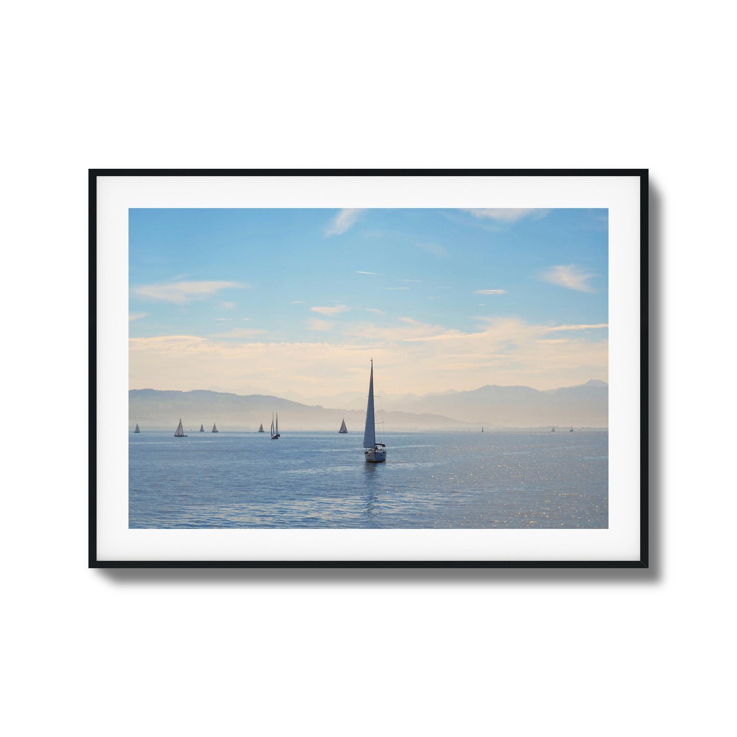 Sailboats on Tranquil Waters Art