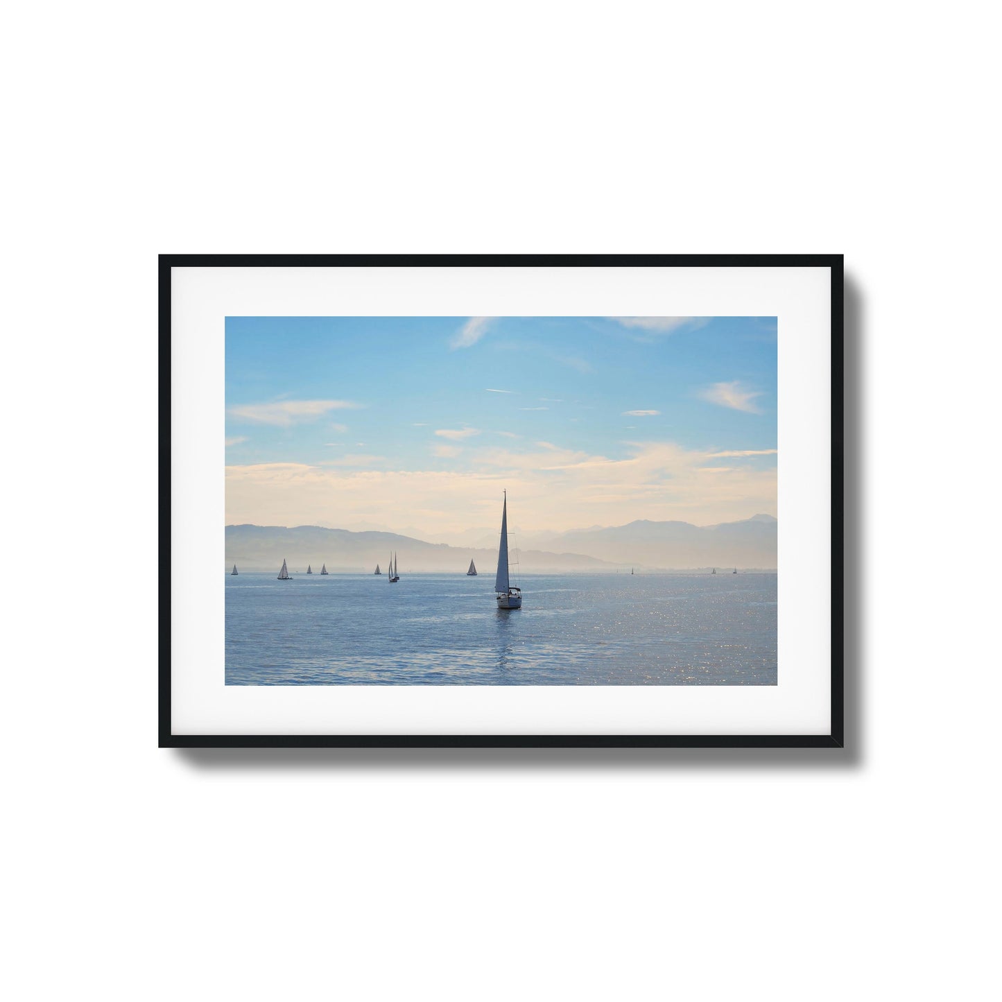 Sailboats on Tranquil Waters Art