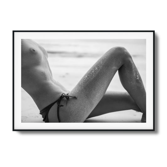 Sand-Covered Curves Framed Art