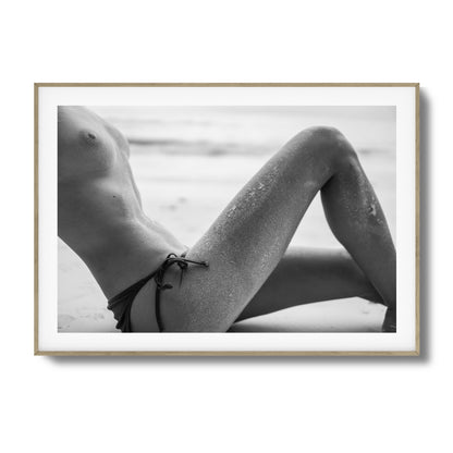 Sand-Covered Curves Framed Art