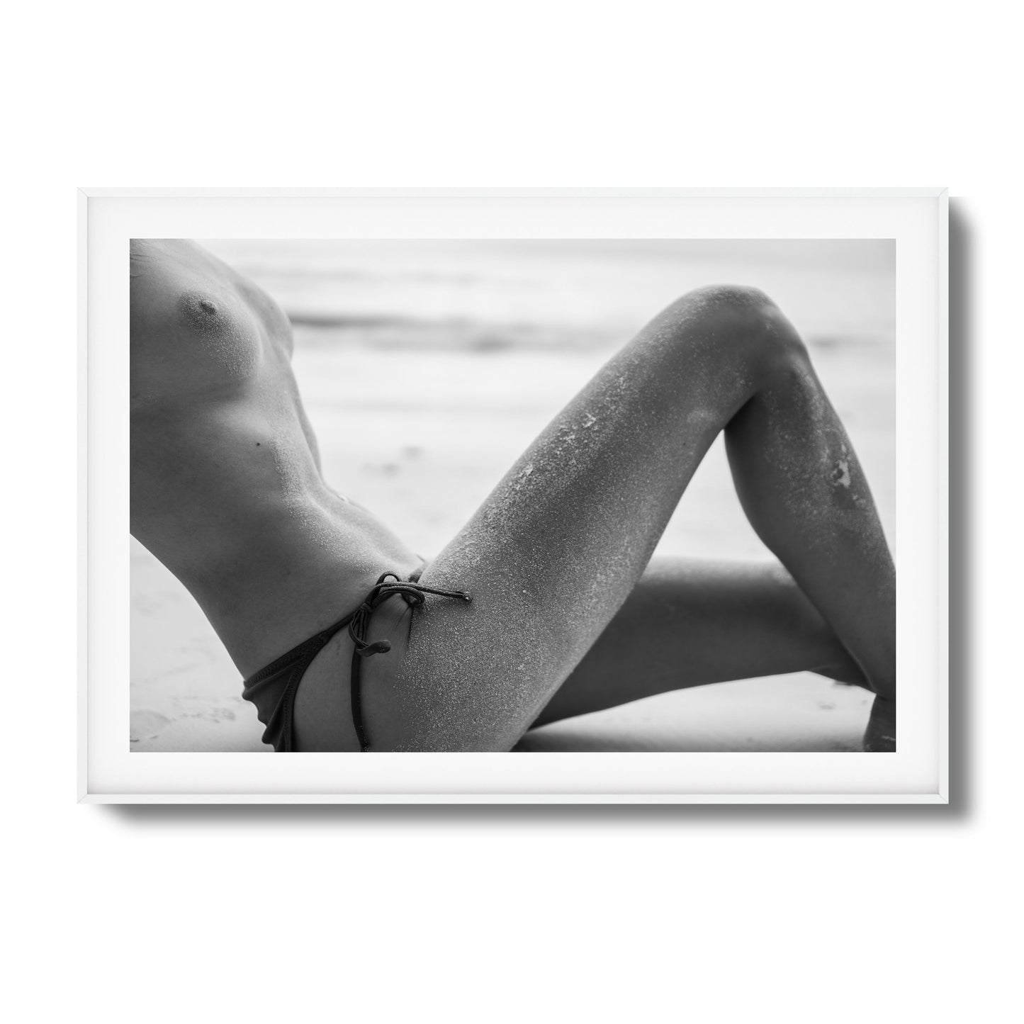 Sand-Covered Curves Framed Art