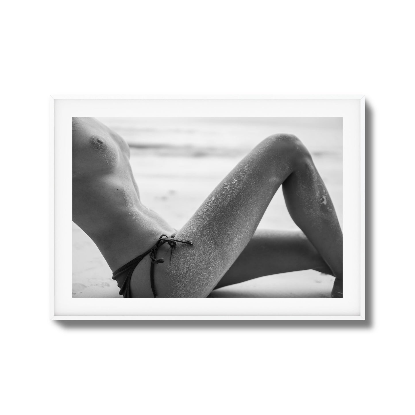 Sand-Covered Curves Framed Art