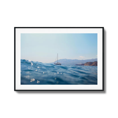 Seascape Sailboat Framed Art