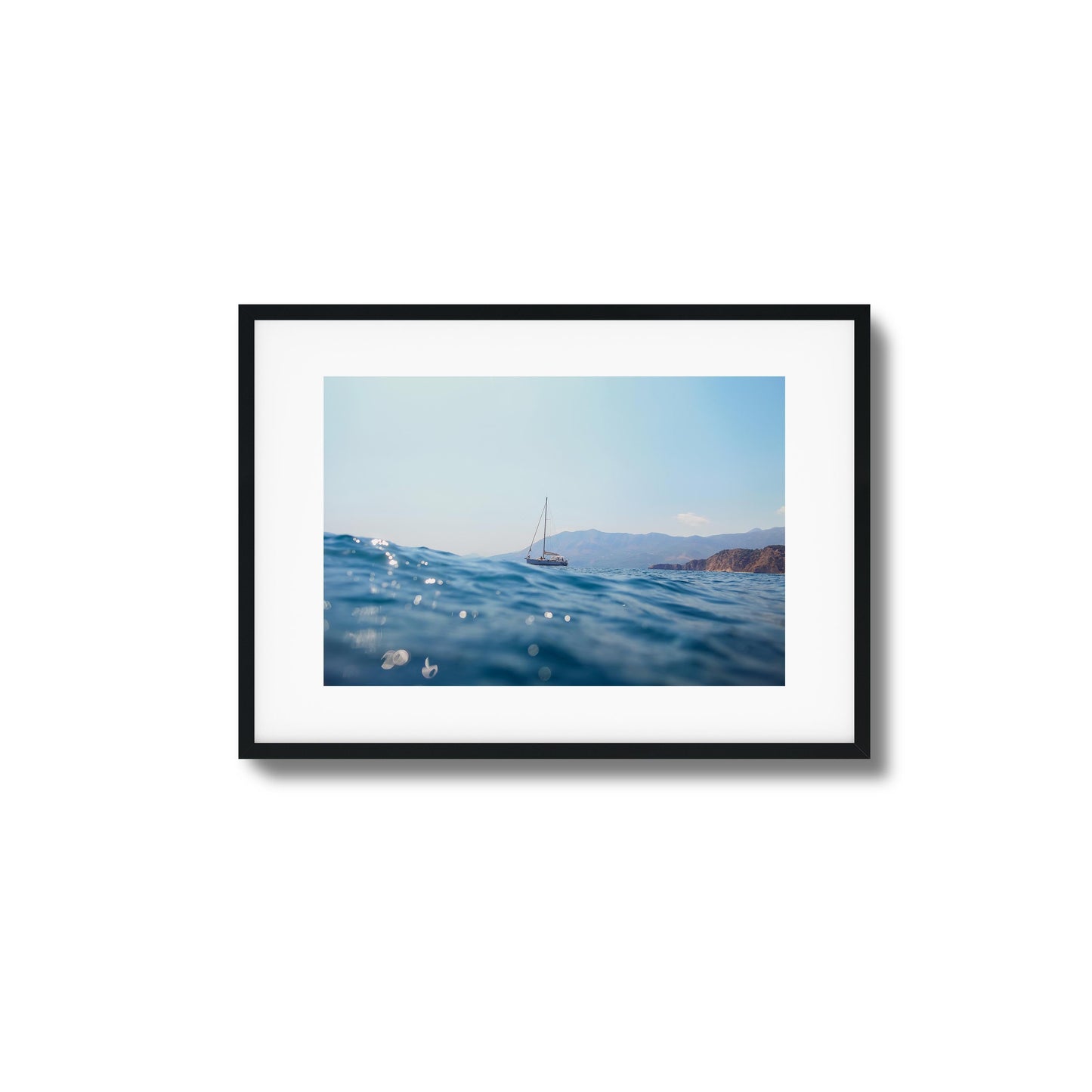 Seascape Sailboat Framed Art