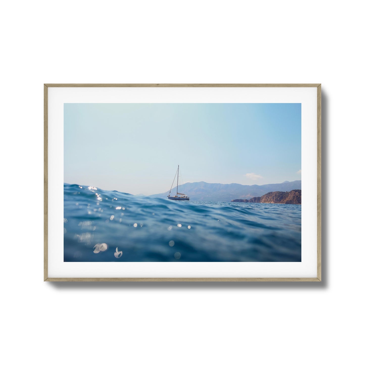 Seascape Sailboat Framed Art
