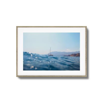 Seascape Sailboat Framed Art