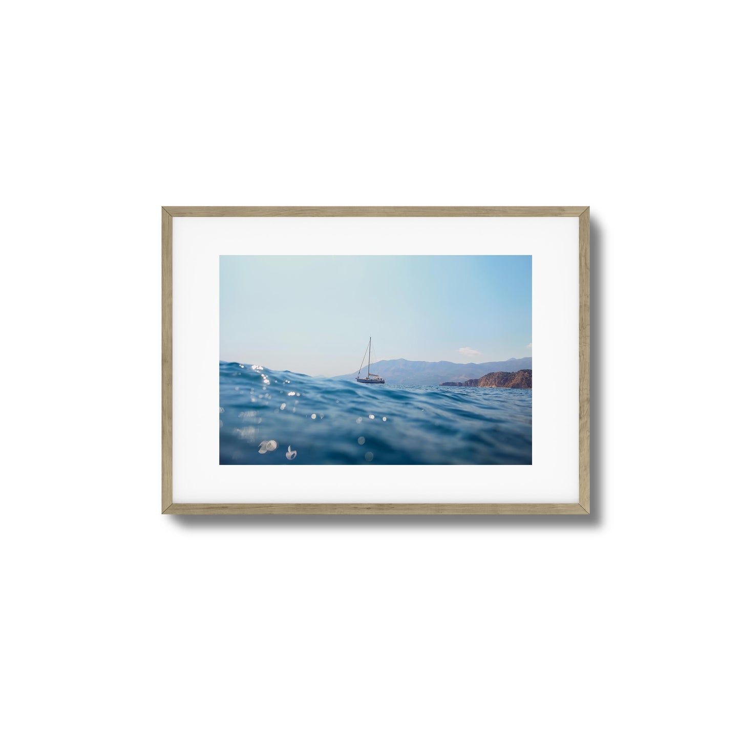 Seascape Sailboat Framed Art