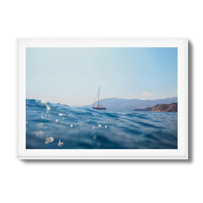 Seascape Sailboat Framed Art