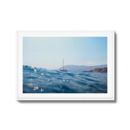 Seascape Sailboat Framed Art