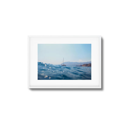 Seascape Sailboat Framed Art