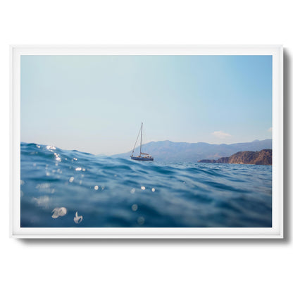 Seascape Sailboat Framed Art