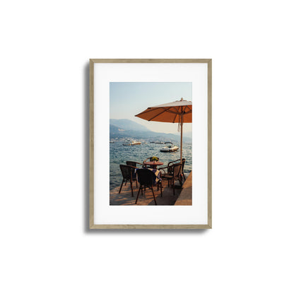 Seaside Café Table View Framed Art