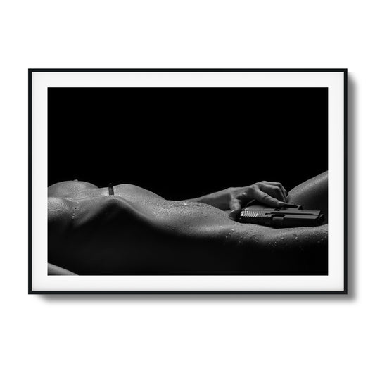 Sensual Power with Sidearm Framed Art