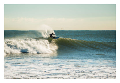 Sunrise Surf Line Framed Art