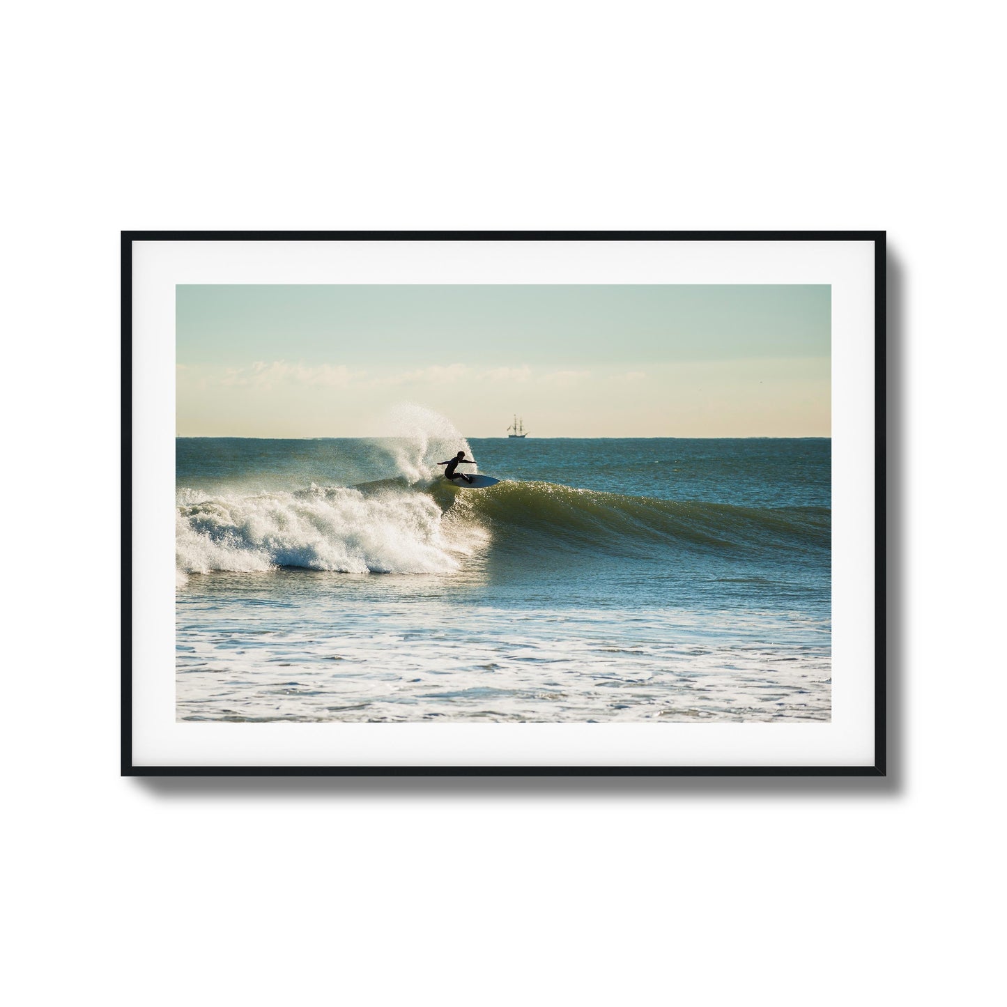 Sunrise Surf Line Framed Art