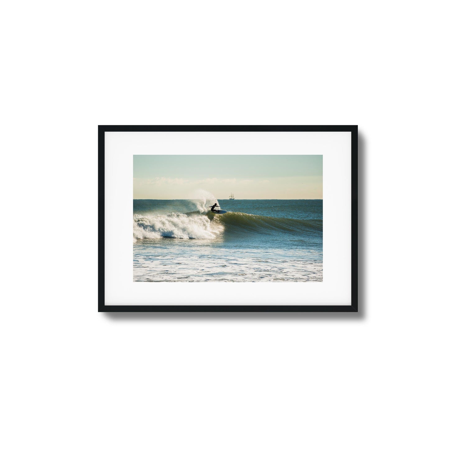 Sunrise Surf Line Framed Art