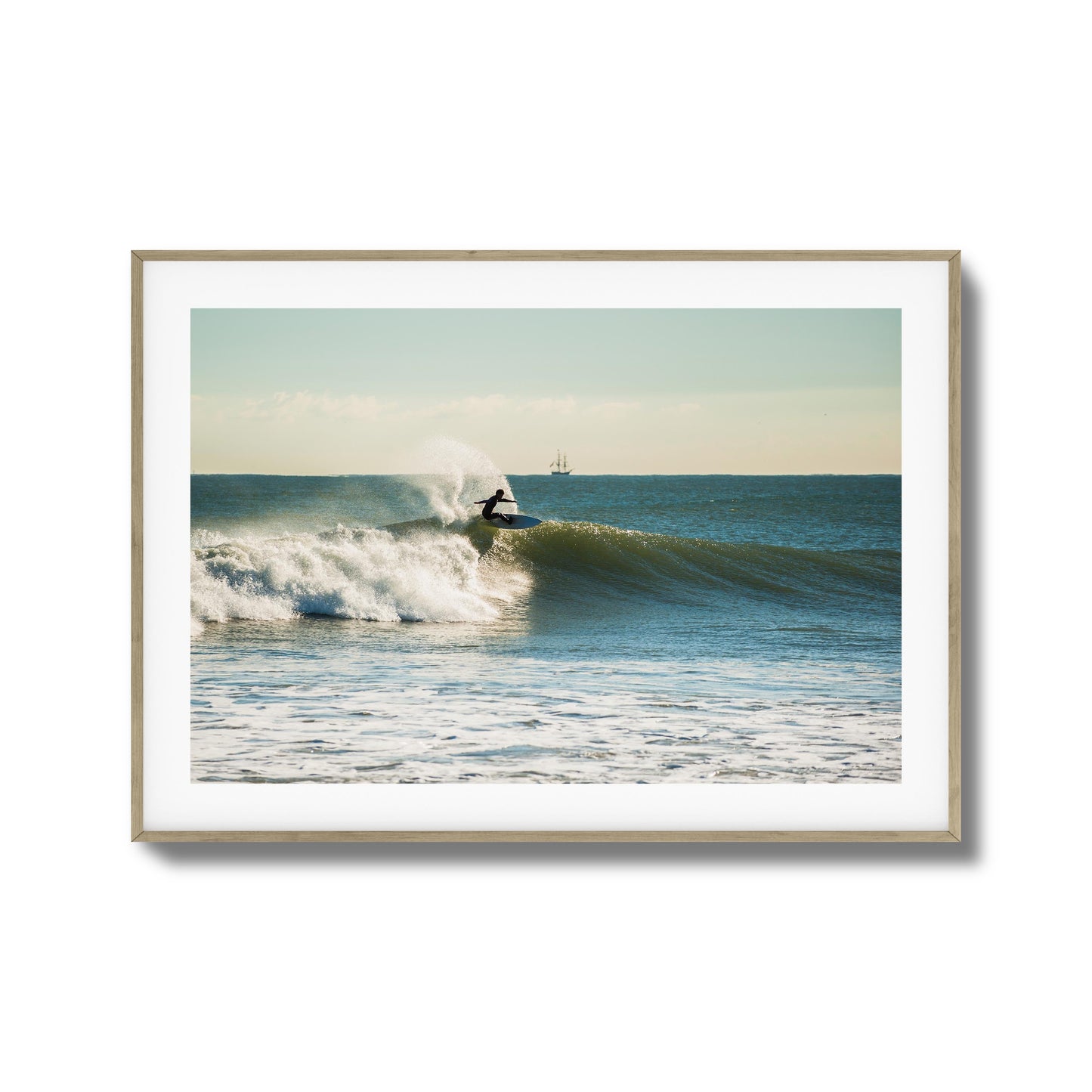 Sunrise Surf Line Framed Art