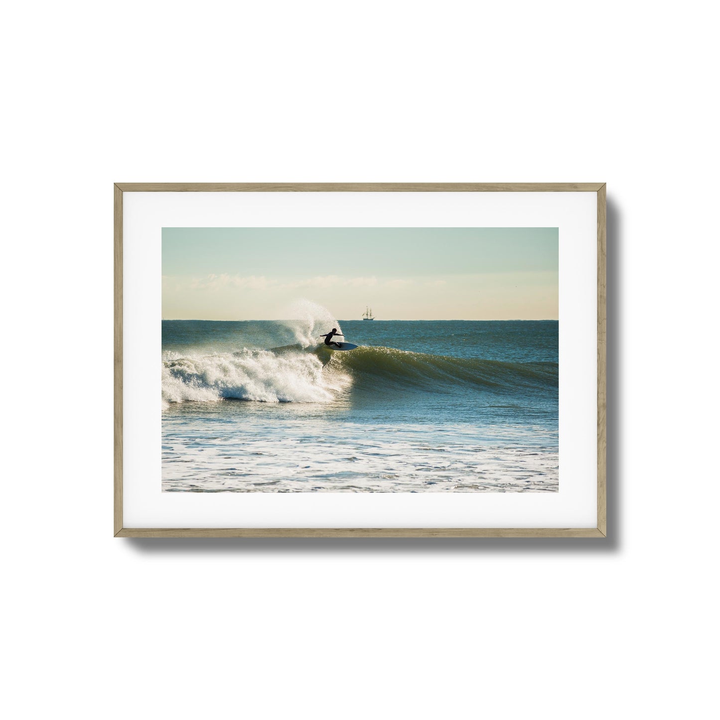 Sunrise Surf Line Framed Art