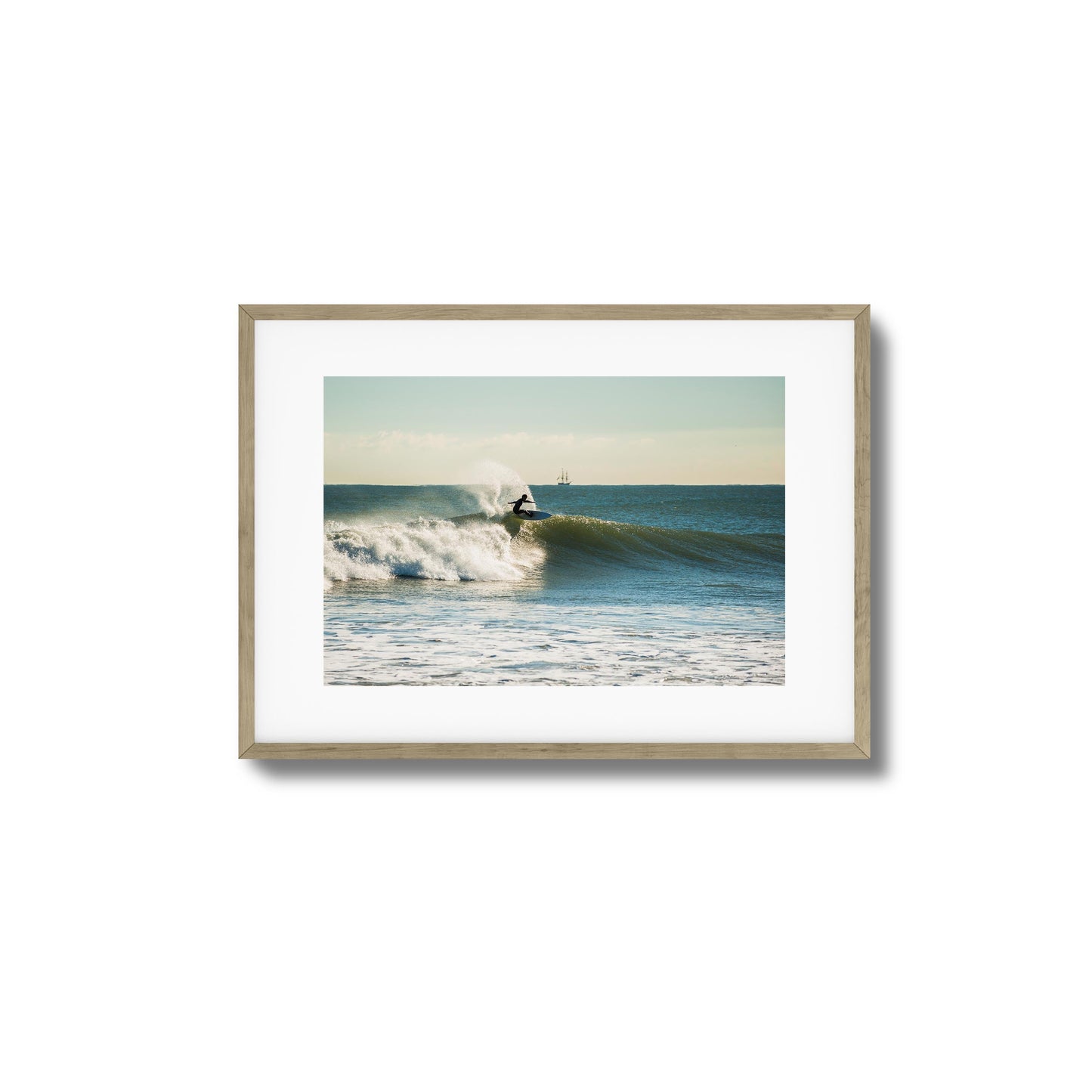 Sunrise Surf Line Framed Art