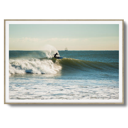 Sunrise Surf Line Framed Art