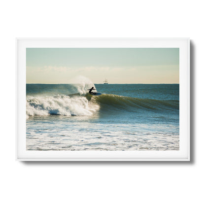 Sunrise Surf Line Framed Art
