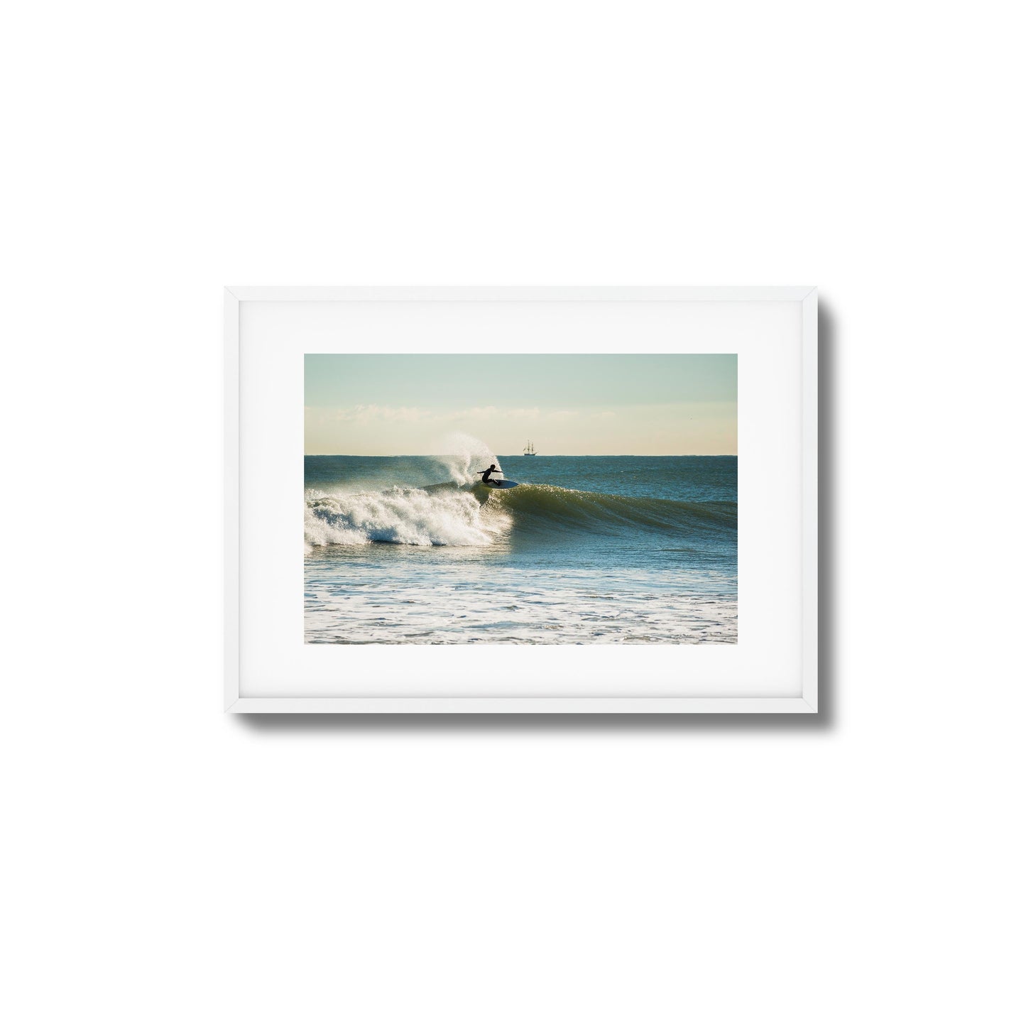 Sunrise Surf Line Framed Art