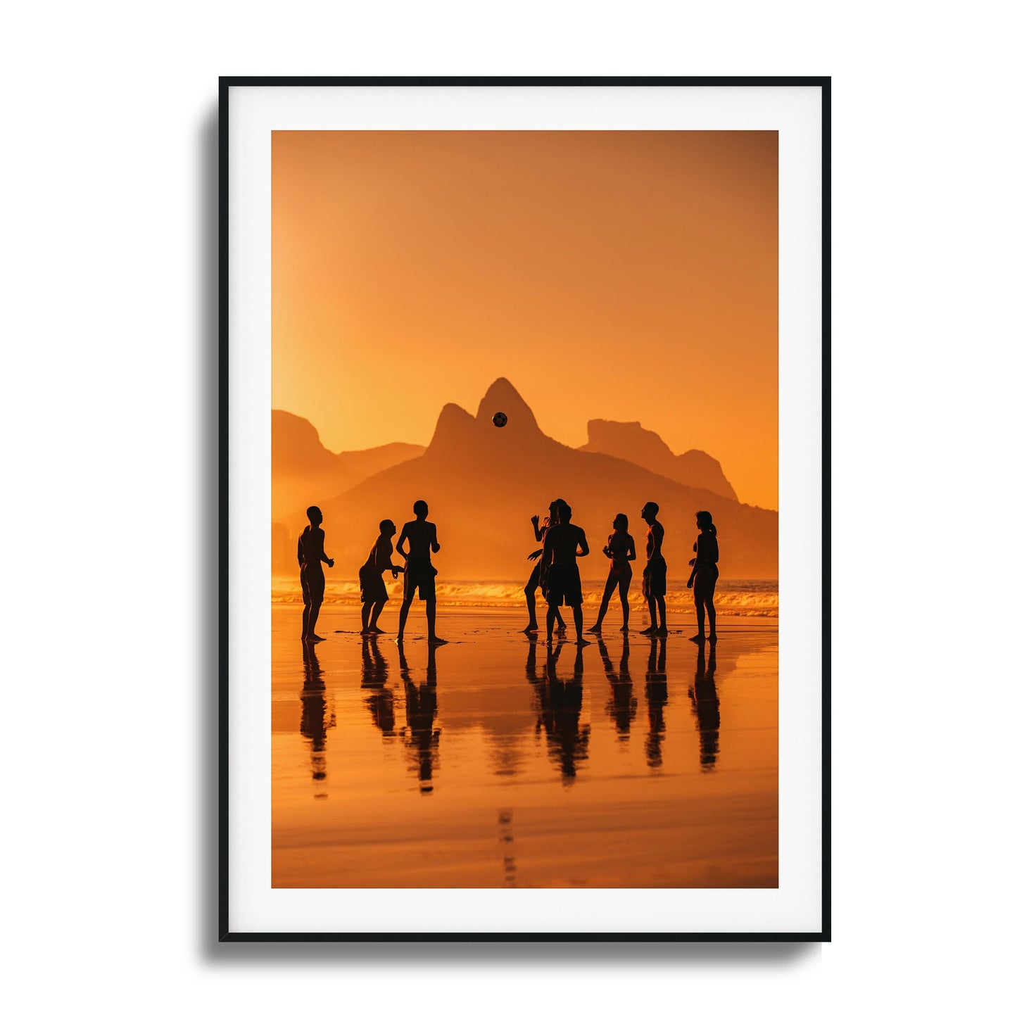 Sunset Beach Soccer Framed Art - Assure Spark