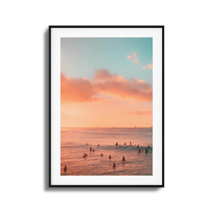 Sunset Lineup Framed Art