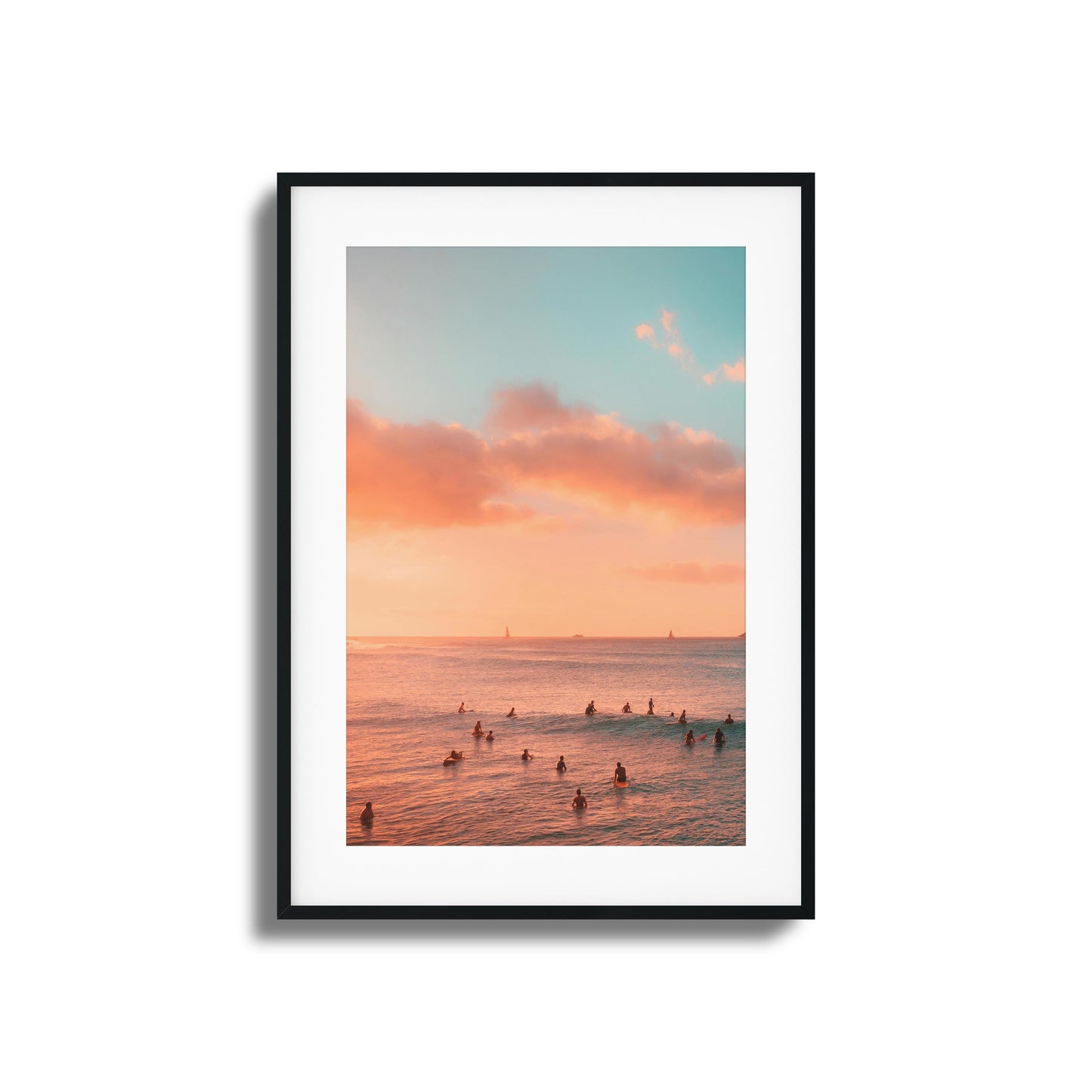 Sunset Lineup Framed Art