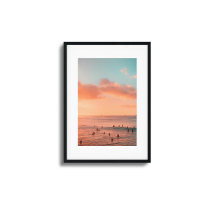 Sunset Lineup Framed Art