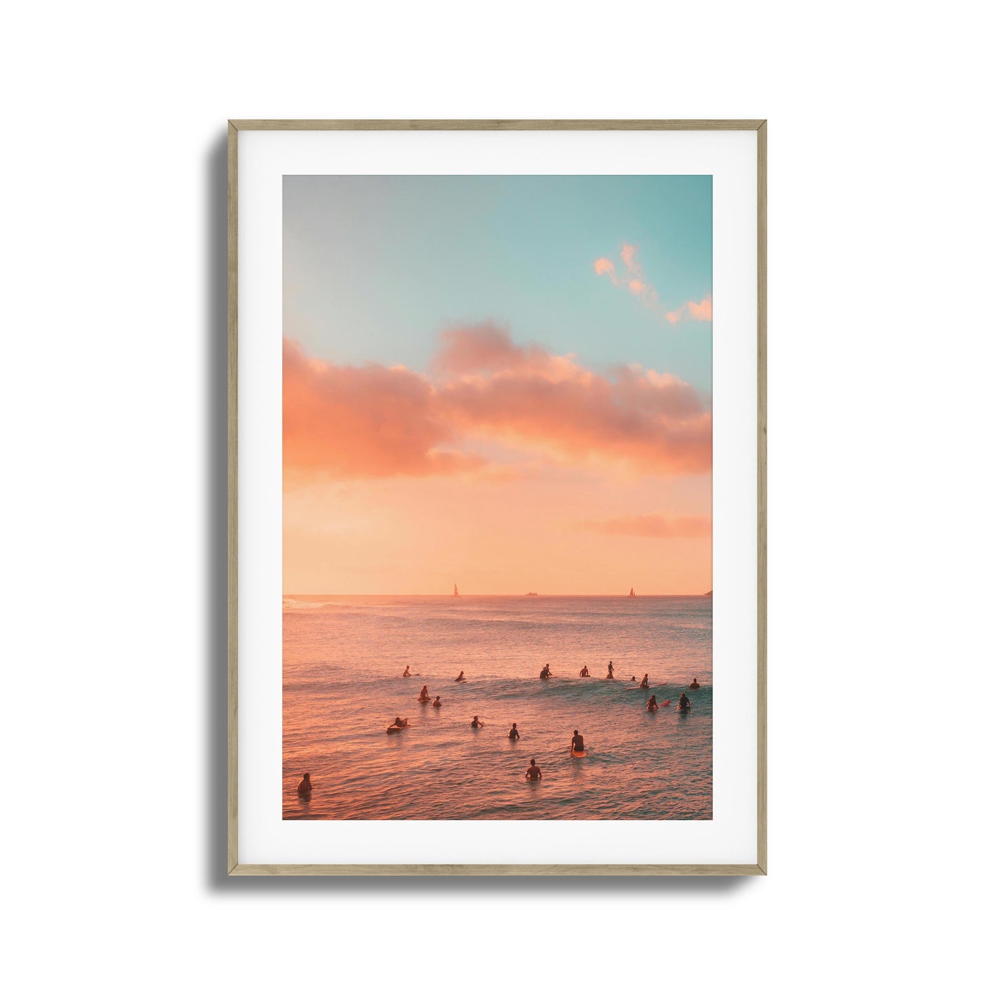 Sunset Lineup Framed Art