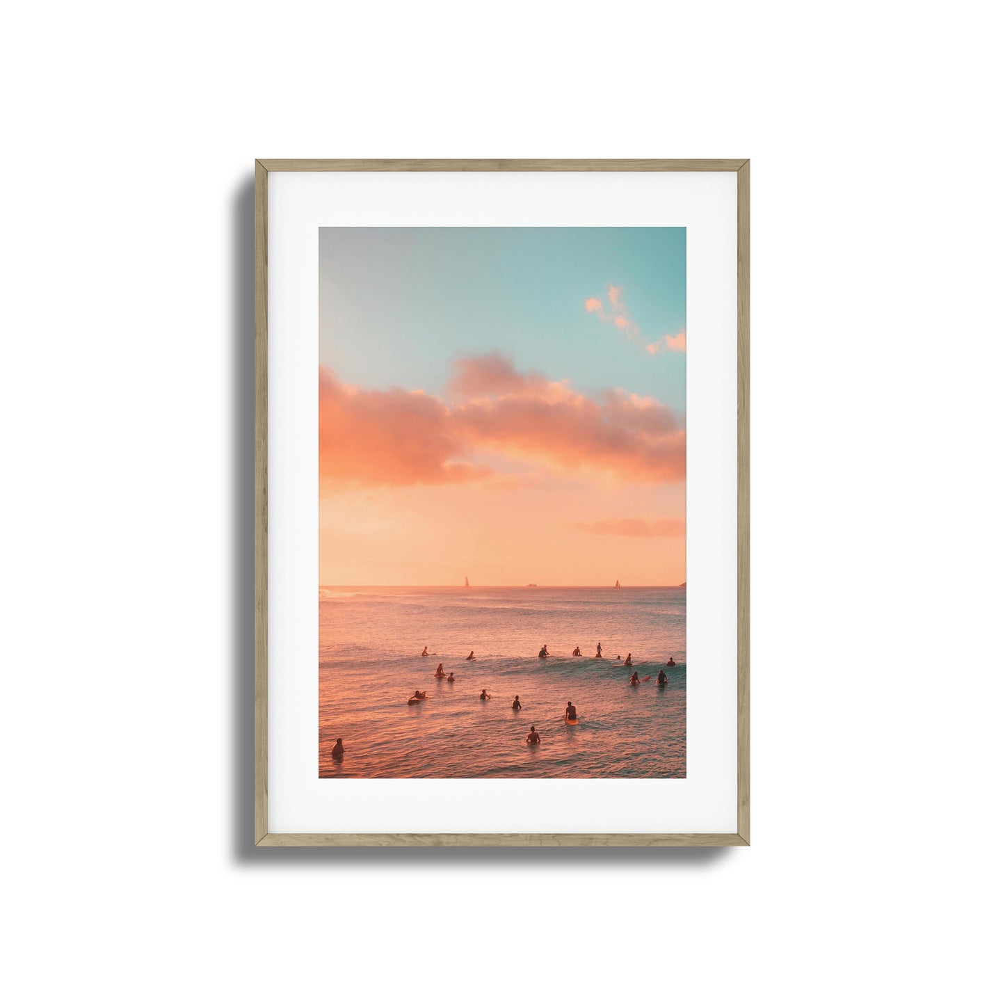 Sunset Lineup Framed Art