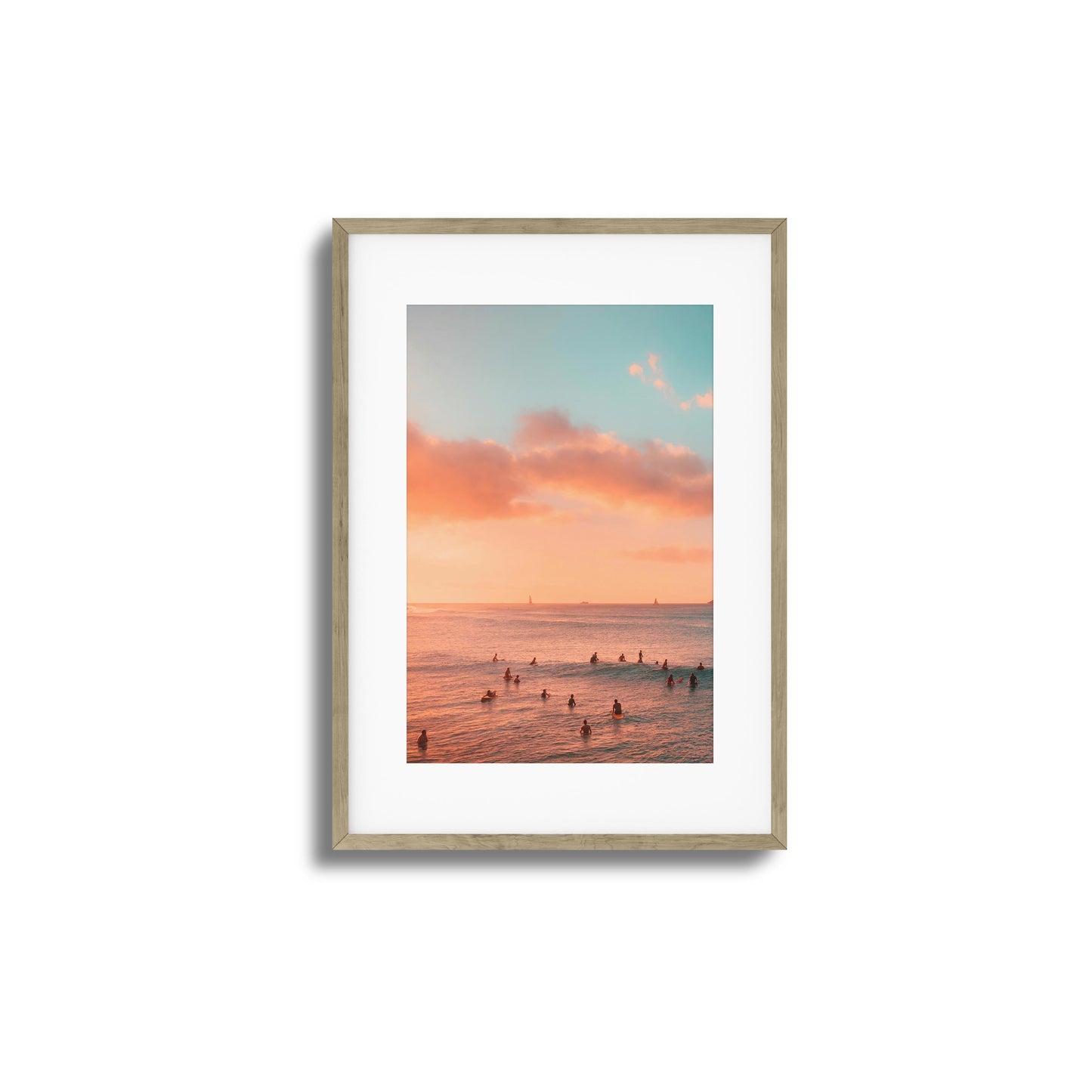 Sunset Lineup Framed Art