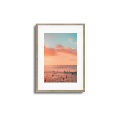 Sunset Lineup Framed Art
