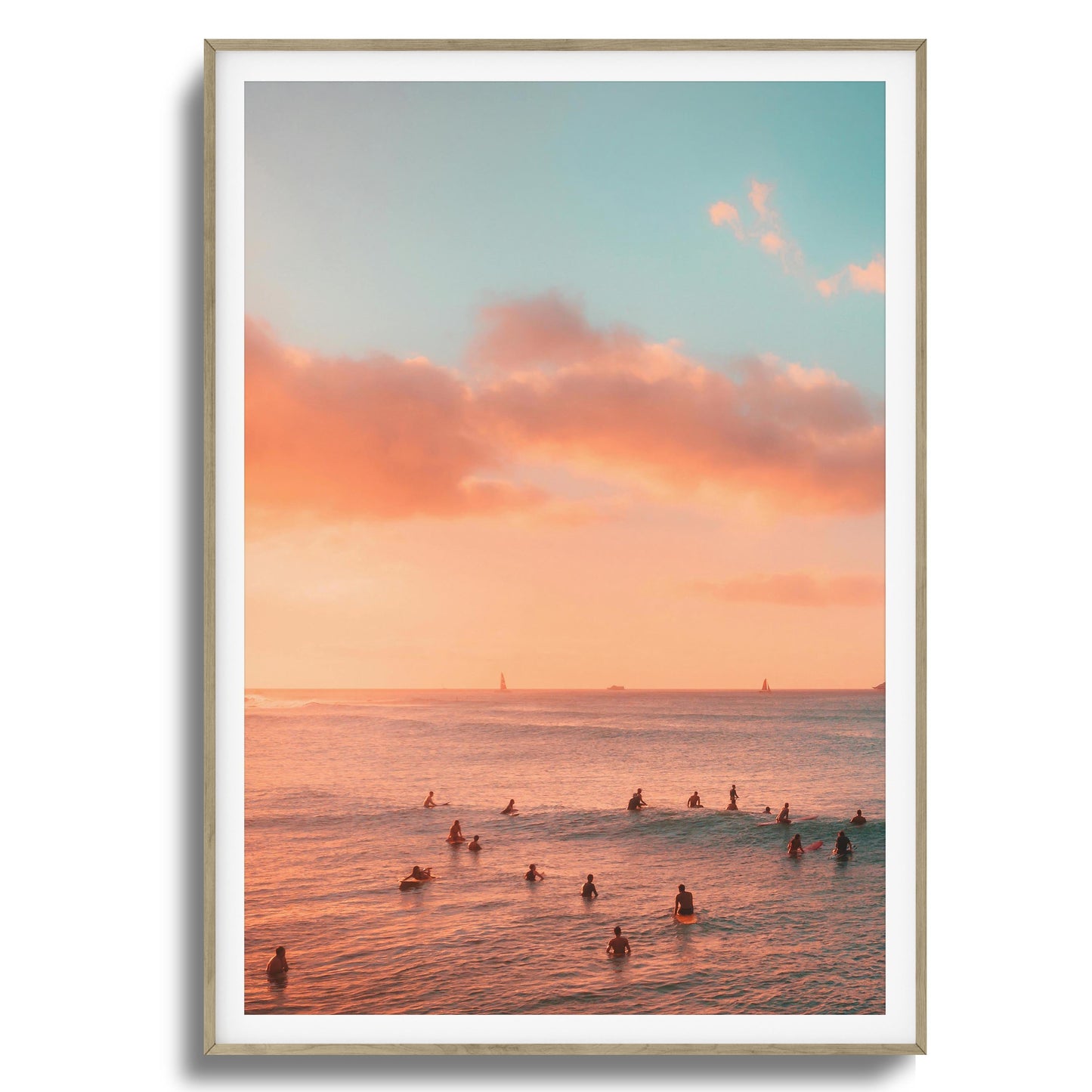 Sunset Lineup Framed Art