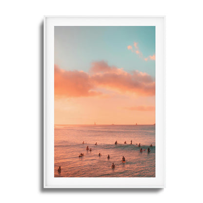 Sunset Lineup Framed Art
