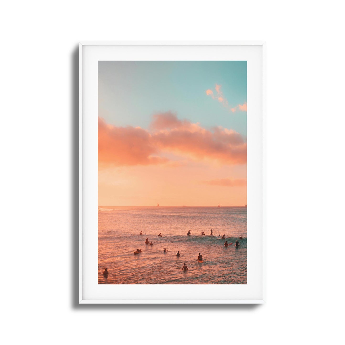 Sunset Lineup Framed Art
