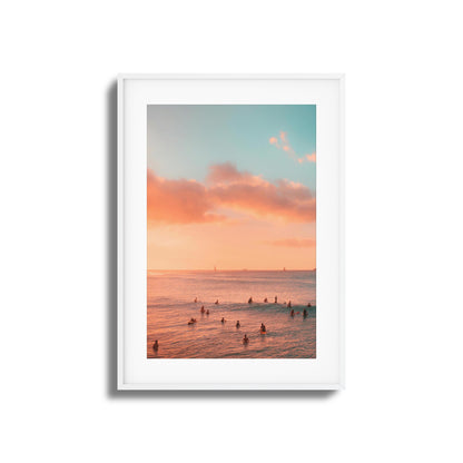 Sunset Lineup Framed Art