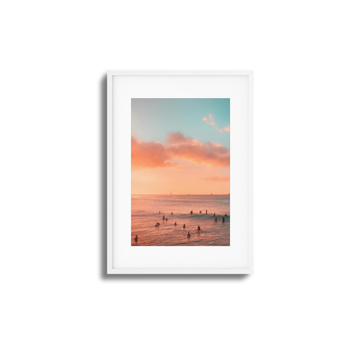 Sunset Lineup Framed Art