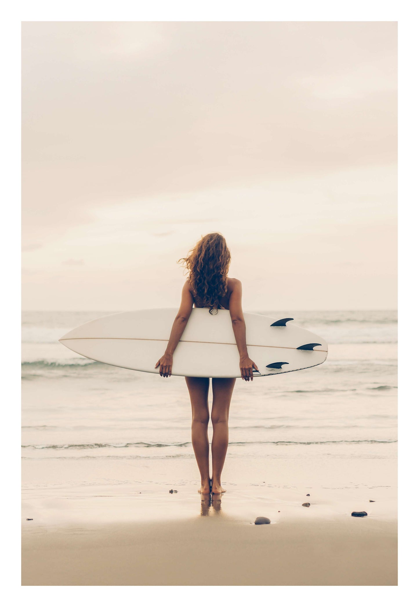 Surf Muse at Sunset Framed Art