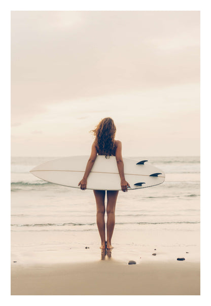 Surf Muse at Sunset Framed Art