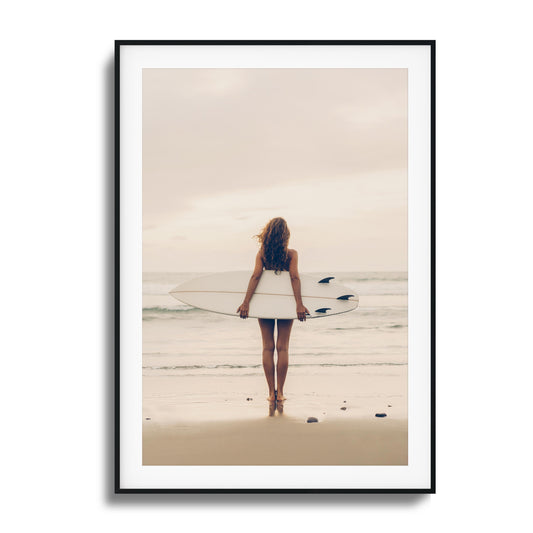 Surf Muse at Sunset Framed Art